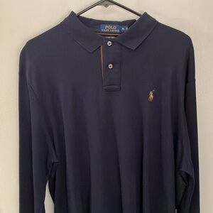 Polo Ralph Lauren Pima Soft Touch, Collared, Navy Long Sleeve